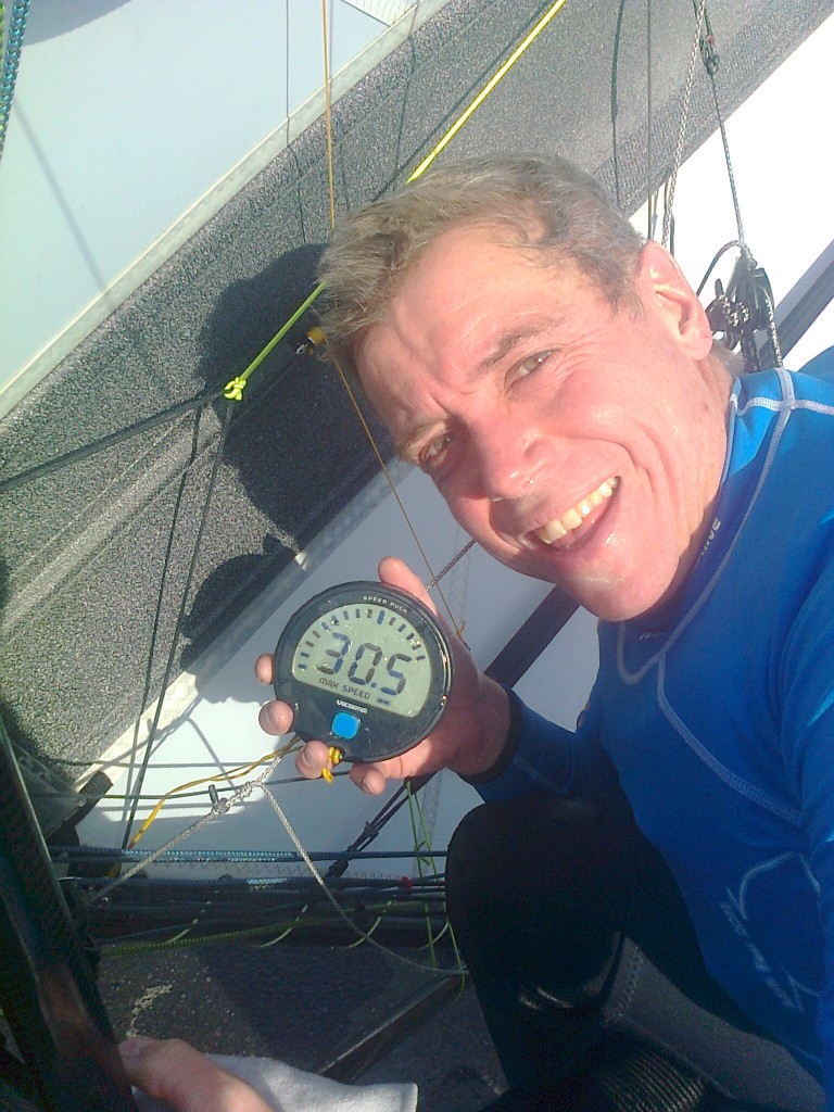 Pete Barton with the UK speed record