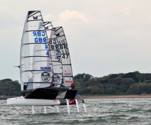 Ben Payton, Rob Greenhalgh and Mike Lennon foiling in formation