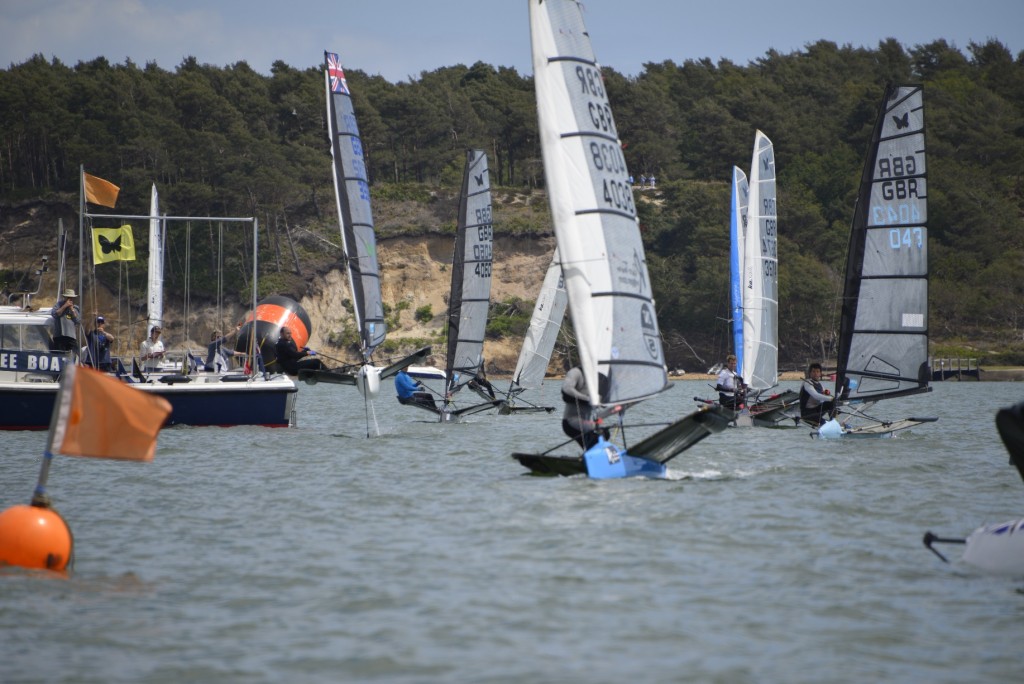 Ben "The Only One Foiling" Payton at the start line on day 2